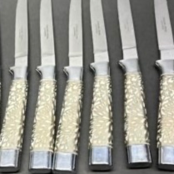 VINTAGE SOLINGEN GERMANY HAND FORGED STEAK KNIVES SET OF SIX - Picture 2 of 5